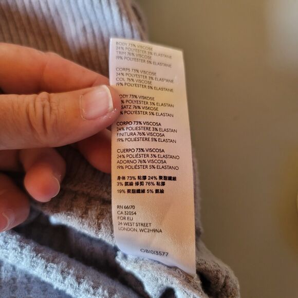 Free People We The Free North Shore Tunic Waffle Knit Tunic Grey Womens Size XS - Picture 7 of 9